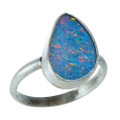 *NATURE'S INSPIRATION STERLING SILVER AUSTRALIAN OPAL RING