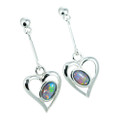 *WILD WONDER STERLING SILVER AUSTRALIAN OPAL DROP EARRINGS