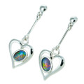 WILD WONDER STERLING SILVER AUSTRALIAN OPAL DROP EARRINGS