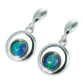 * 1 CHROMA CHIC STERLING SILVER AUSTRALIAN OPAL DROP EARRINGS