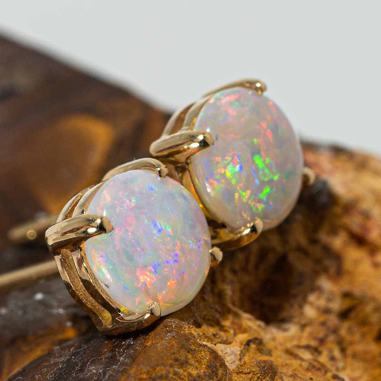 Australian Opal Earrings | Opal Jewellery - Black Star Opal