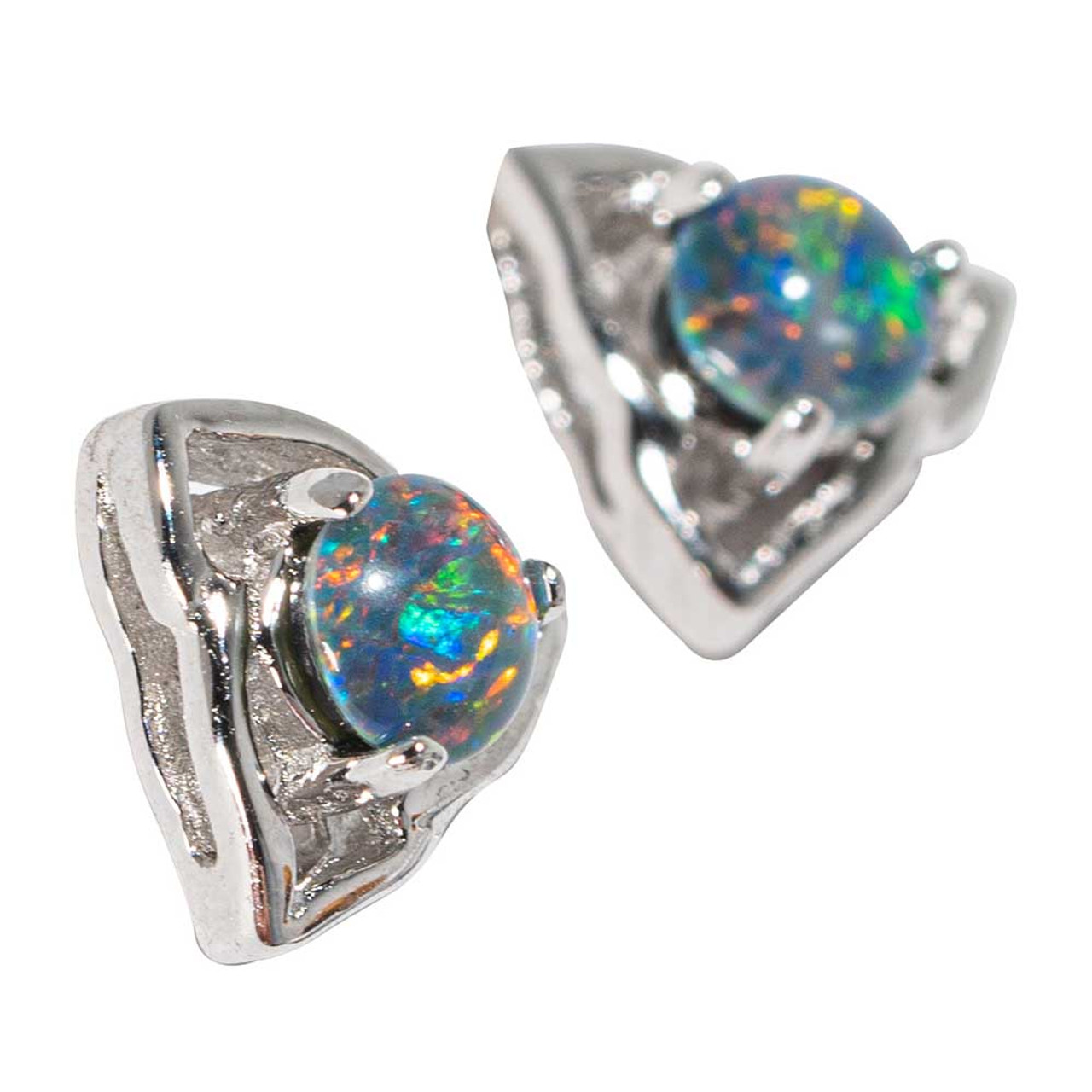 Modern Rainbow Sapphire & Diamond Earrings – Bella Rosa Galleries