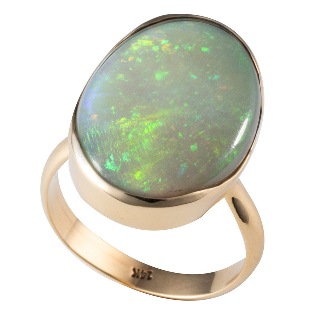 OPAL SOUR PUNCH 14KT YELLOW GOLD AUSTRALIAN OPAL RING