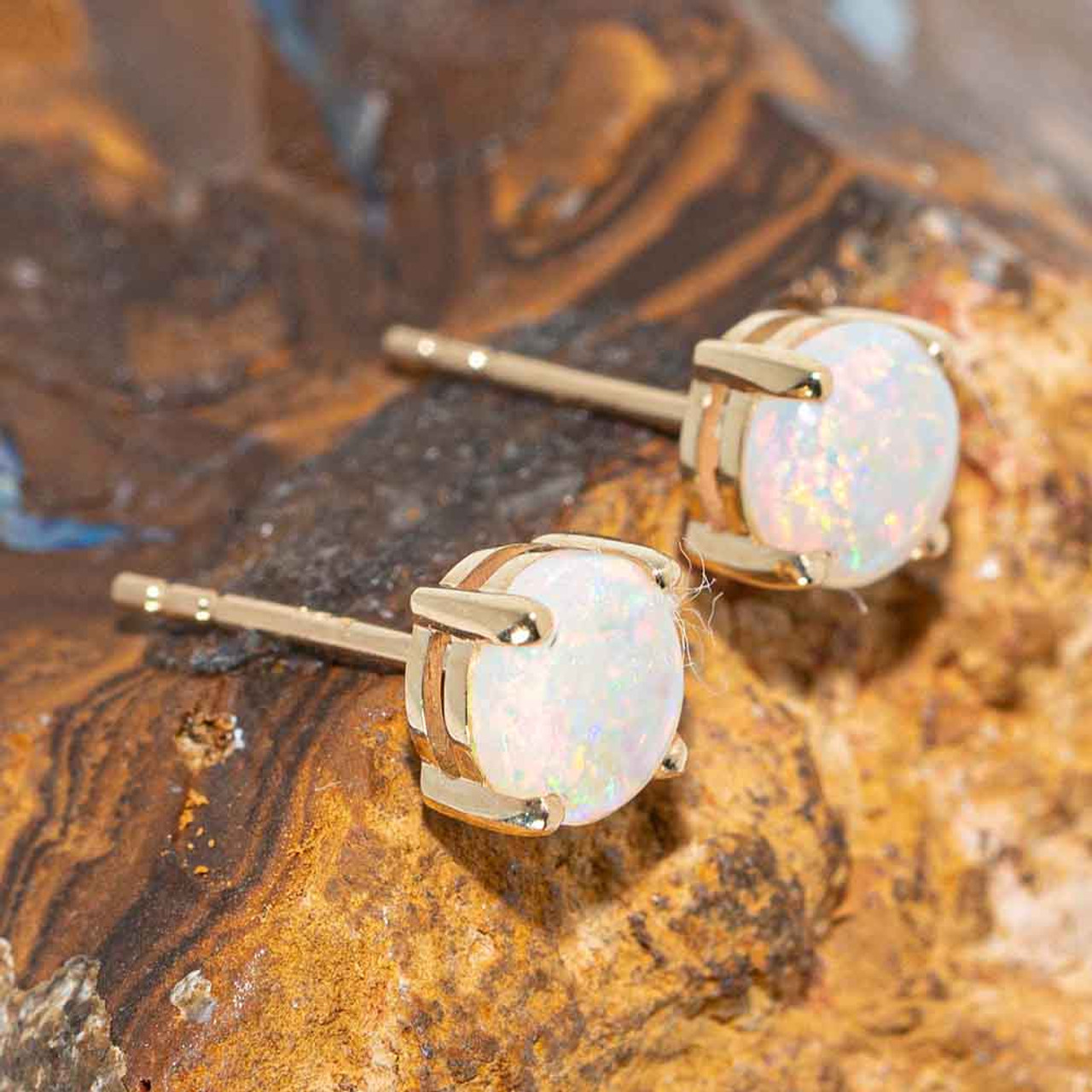 Opal Trinity Stud Earrings – J&CO Jewellery