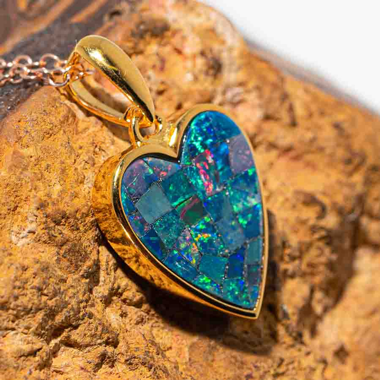 Purple Aurora Opal & Moon Pendant – LE Jewelry Designs