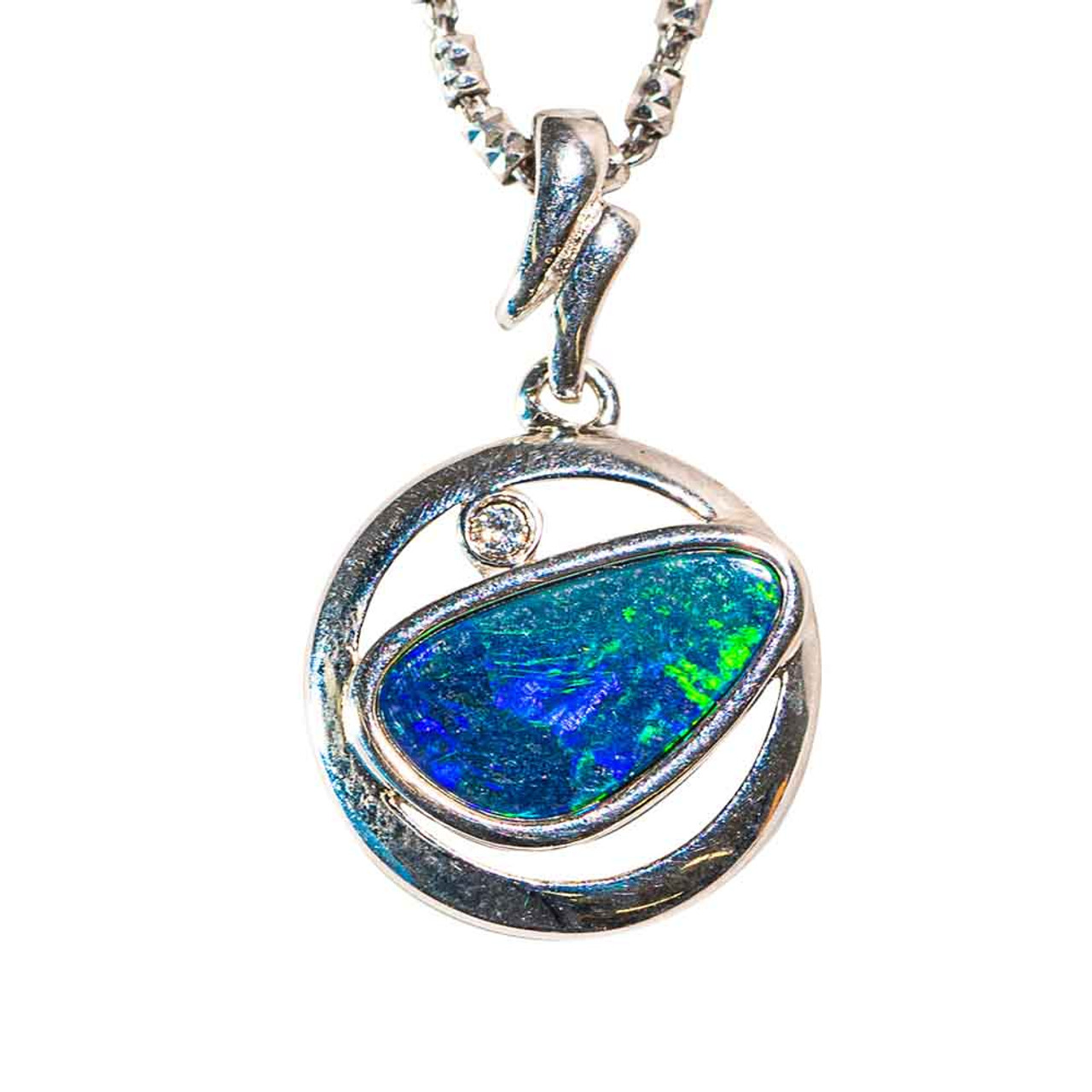 Absolute Jewellery White Opal Locket Necklace (N2166WO) - Garrett O'Donnell  Pharmacy Glenties