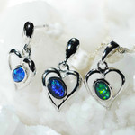 *VOLCANIC FLASH STERLING SILVER AUSTRALIAN OPAL JEWELLERY SET