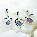 *MATRYOSHKA DOLL STERLING SILVER AUSTRALIAN OPAL JEWELLERY SET