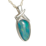 *ACID DREAM STERLING SILVER AUSTRALIAN OPAL NECKLACE