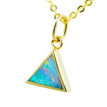 *KING TUT 14KT GOLD AUSTRALIAN OPAL NECKLACE