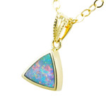 *PRETTY IN PINK 14KT GOLD AUSTRALIAN OPAL NECKLACE