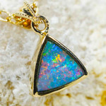 *PRETTY IN PINK 14KT GOLD AUSTRALIAN OPAL NECKLACE