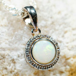 CLARA  STERLING SILVER AUSTRALIAN OPAL NECKLACE