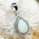 *RAINA STERLING SILVER AUSTRALIAN OPAL NECKLACE