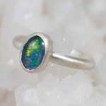 *PRECIOUS BEAUTY STERLING SILVER AUSTRALIAN OPAL RING