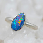 *LA LUSTER STERLING SILVER AUSTRALIAN OPAL RING