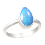 *ERA RELICS STERLING SILVER AUSTRALIAN OPAL RING