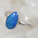 *ERA RELICS STERLING SILVER AUSTRALIAN OPAL RING