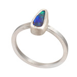 *PERSONALIZED STERLING SILVER AUSTRALIAN BOULDER OPAL RING