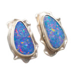 *MATTE LUV STERLING SILVER OPAL EARRINGS