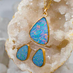  * NILE TREASURE 18KT ROSE GOLD FILLED OPAL JEWELRY SET