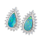  LUXLEXI STERLING SILVER AUSTRALIAN OPAL JEWELRY SET