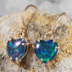 *LOVE YOU 14KT ROSE GOLD FILLED OPAL EARRINGS