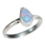 *LOVED HUG STERLING SILVER AUSTRALIAN OPAL RING