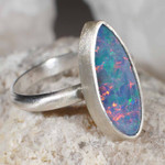 TRUSTED LOVE STERLING SILVER AUSTRALIAN OPAL JEWELLERY SET