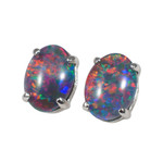 RICH OPAL STERLING SILVER AUSTRALIAN OPAL JEWELRY SET