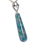 * 1 ADORE ME STERLING SILVER AUSTRALIAN OPAL NECKLACE