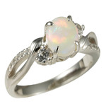  *     EYE BRIGHT STERLING SILVER AUSTRALIAN WHITE OPAL RING