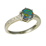 * LUNA LUX STERLING SILVER AUSTRALIAN OPAL RING