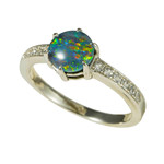  * LUNA LUX STERLING SILVER AUSTRALIAN OPAL RING