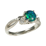 *  PATSY STERLING SILVER AUSTRALIAN OPAL RING