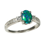 MIMI STERLING STERLING SILVER AUSTRALIAN OPAL RING