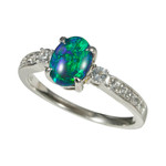 MIMI STERLING STERLING SILVER AUSTRALIAN OPAL RING