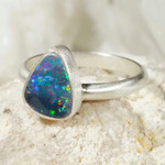 *  TAMARA STERLING SILVER AUSTRALIAN OPAL RING