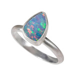 VICTORIAS LUV STERLING SILVER AUSTRALIAN OPAL RING