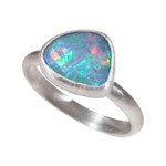 LIGHT MOTIVE STERLING SILVER AUSTRALIAN OPAL RING