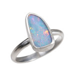 AURA ABLAZE STERLING SILVER OPAL RING