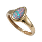 *  YARA 14KT YELLOW GOLD AUSTRALIAN OPAL RING