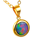 * ANGELIC JOURNEY 14KT GOLD AUSTRALIAN OPAL NECKLACE