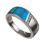 RIP CURRENT STERLING SILVER AUSTRALIAN OPAL RING