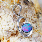 GO WITH THE FLOW STERLING SILVER AUSTRALIAN OPAL NECKLACE