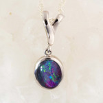 DREAM UNIVERSE STERLING SILVER AUSTRALIAN OPAL NECKLACE