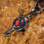 POINT REYES STERLING SILVER AUSTRALIAN OPAL NECKLACE