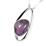 RED COSMO STERLING SILVER AUSTRALIAN OPAL NECKLACE