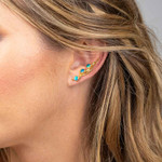 GOLD FAIRY DUST GOLD PLATED AUSTRALIAN OPAL EARRINGS