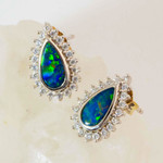 * 1 LOVE DREAMS STERLING SILVER AUSTRALIAN OPAL STUD EARRINGS